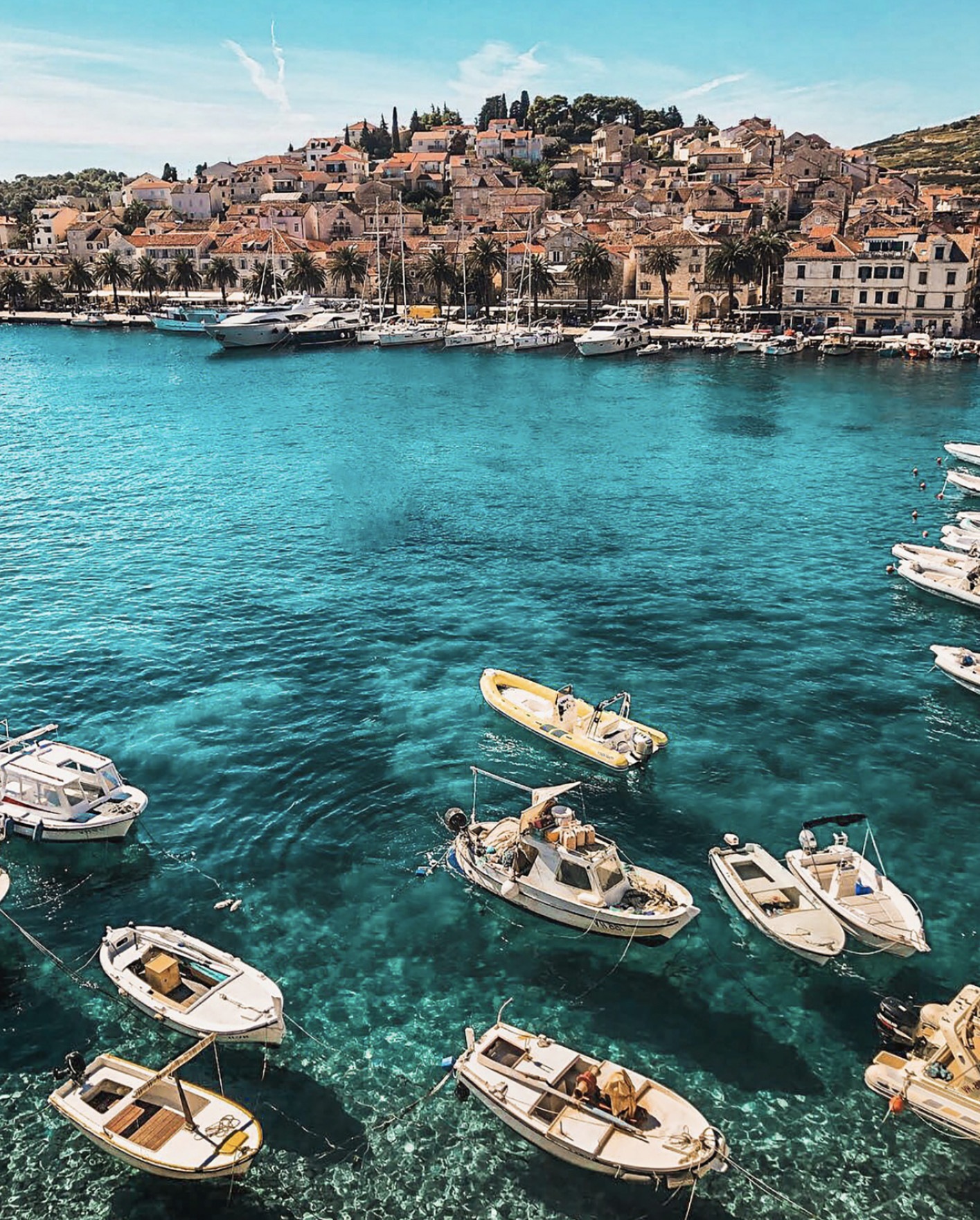Private boat day for families in the Adriatic Sea