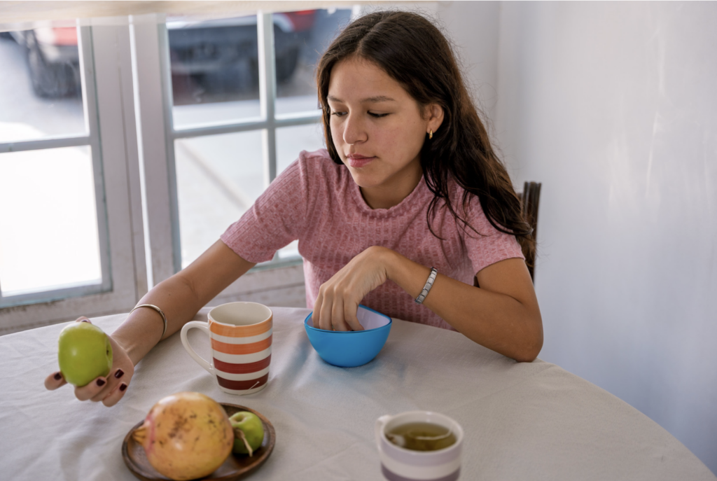 Relaxed morning breakfast, highlighting luxury travel for teens' pacing